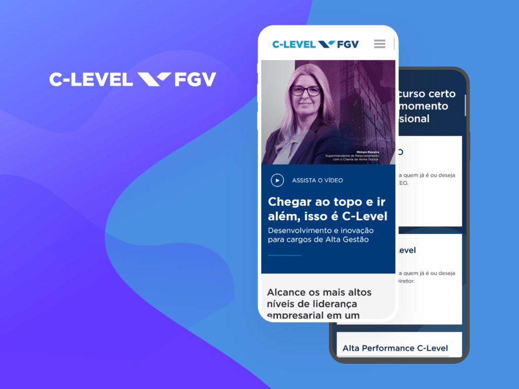 UI design for the landing page of FGV’s C-Level Executive Education&nbsp;Program